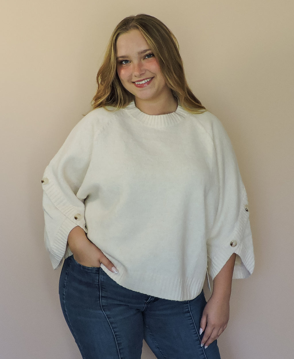 The Buttoned Sleeve Sweater
