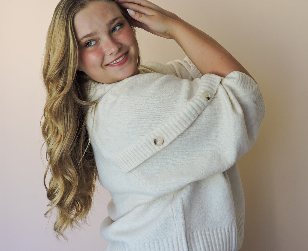 The Buttoned Sleeve Sweater