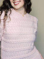 The Blush Puff Knit Blouse