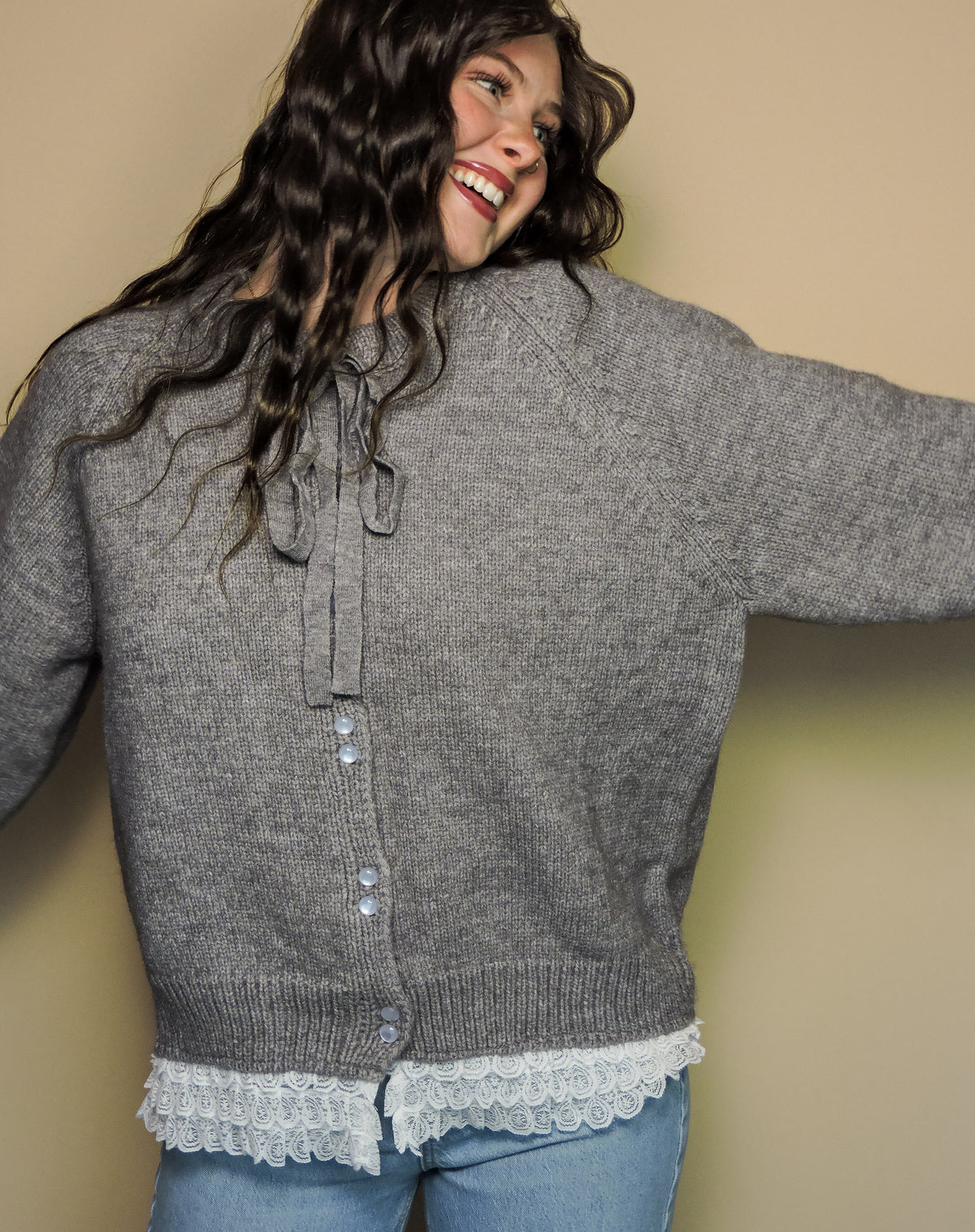 The Lace Trim Cardigan