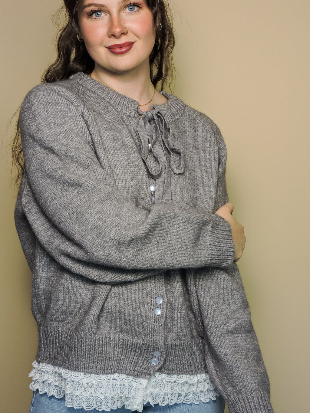 The Lace Trim Cardigan