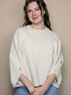 The Buttoned Sleeve Sweater