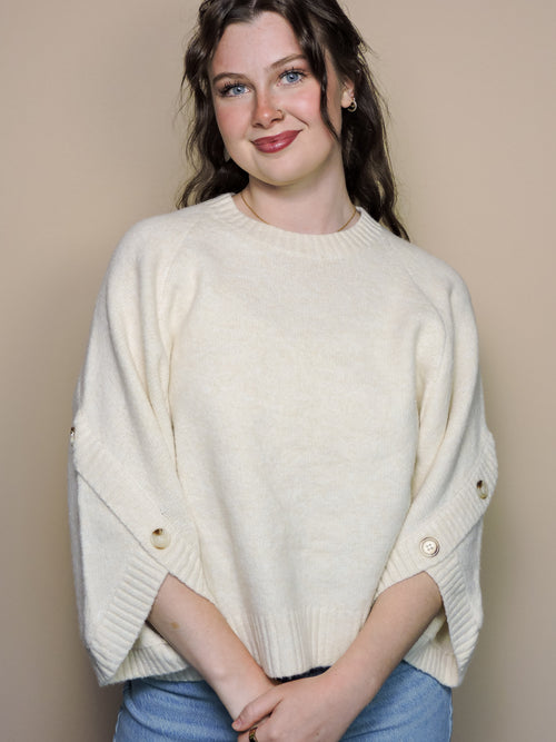 The Buttoned Sleeve Sweater