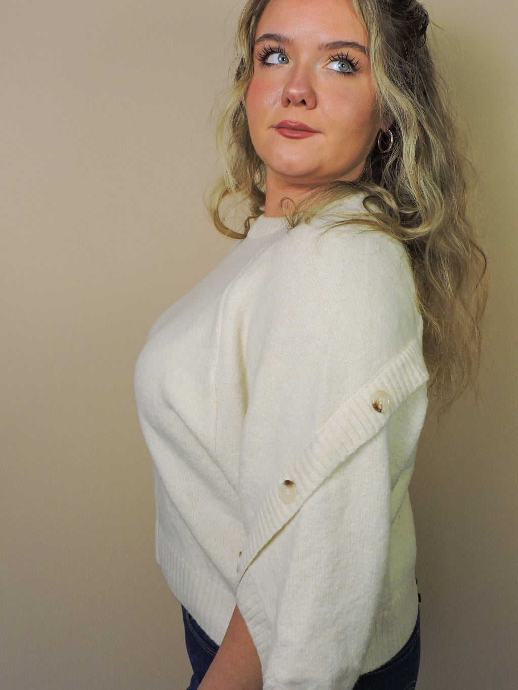 The Buttoned Sleeve Sweater
