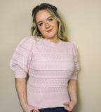 The Blush Puff Knit Blouse